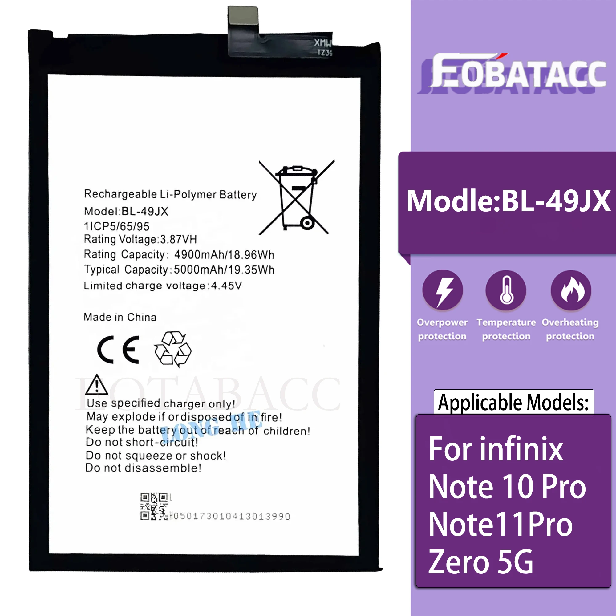 100% новый оригинальный аккумулятор BL-49JX для infinix Note 10 Pro 11Pro Zero 5G + бесплатные
