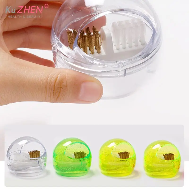 

Professional Plastic Nail Drill Bit Cleaning Brush Portable Soft Hard Brush Cleaner Box Nail Art Equipment Manicure Accessories