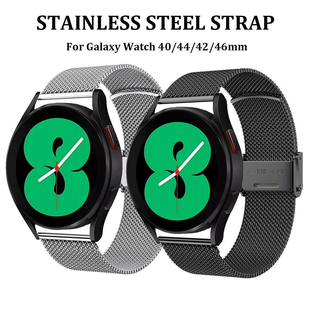 

20/22mm Stainless Steel Strap For Galaxy Watch 4 44mm 40mm Metal Bracelet For Samsung Galaxy Watch 4 Classic 42mm 46mm Active 2