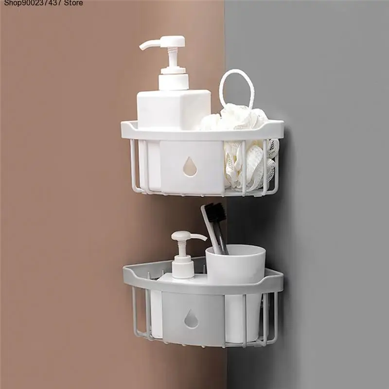 

Plastic bathroom storage Corner Storage Rack bathroom wall organizer Shower Shelf household items suction shelf soap holder