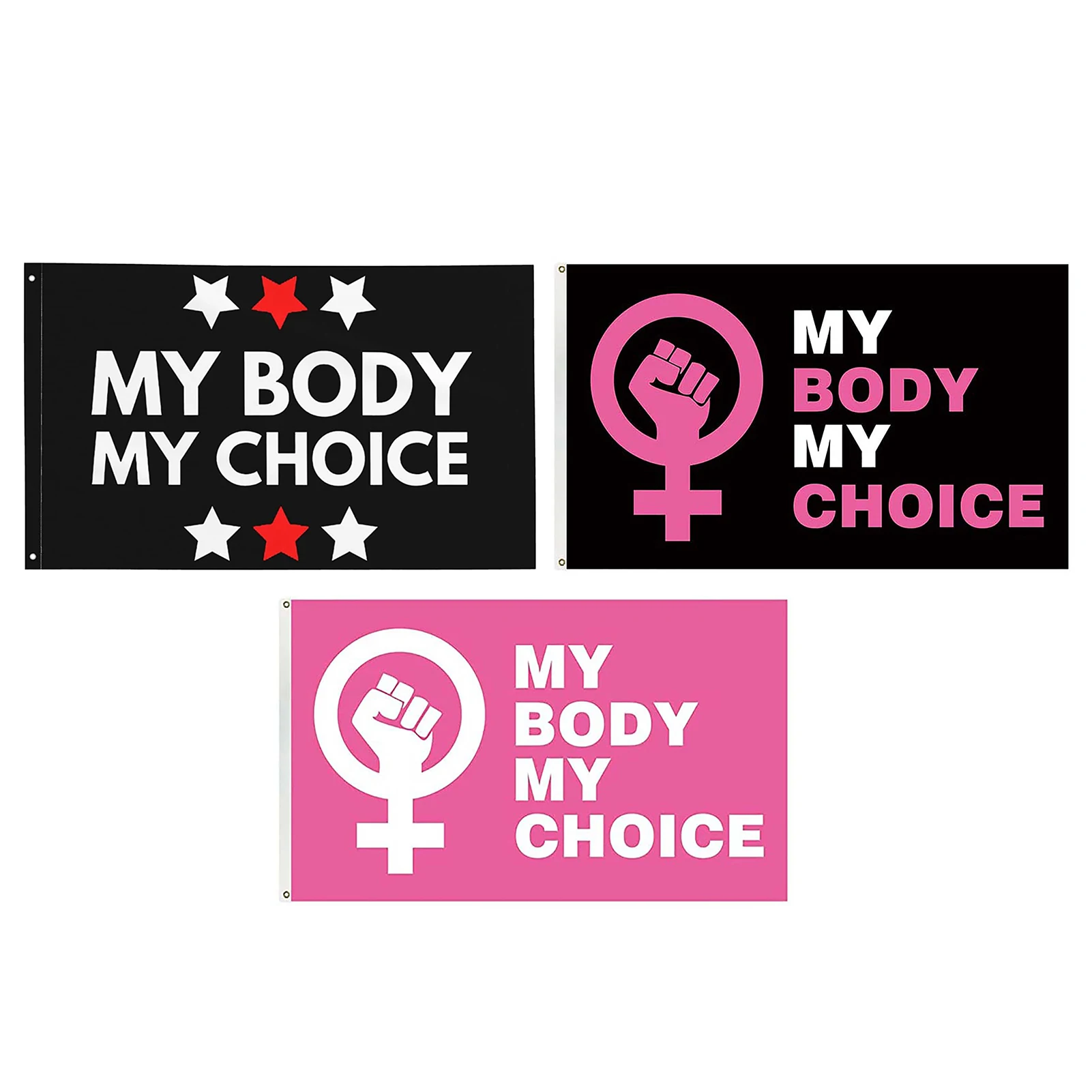 

MY BODY MY CHOICE Flag 3*5FT Women's Rights Are Human Rights Garden Yard Flag Indoor Outdoor Home Decor with Brass Grommets
