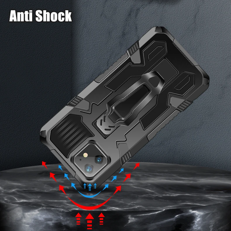 Армейский противоударный чехол для телефона IPhone 13 12 11 Pro XS Max чехлы с зажимом ремня