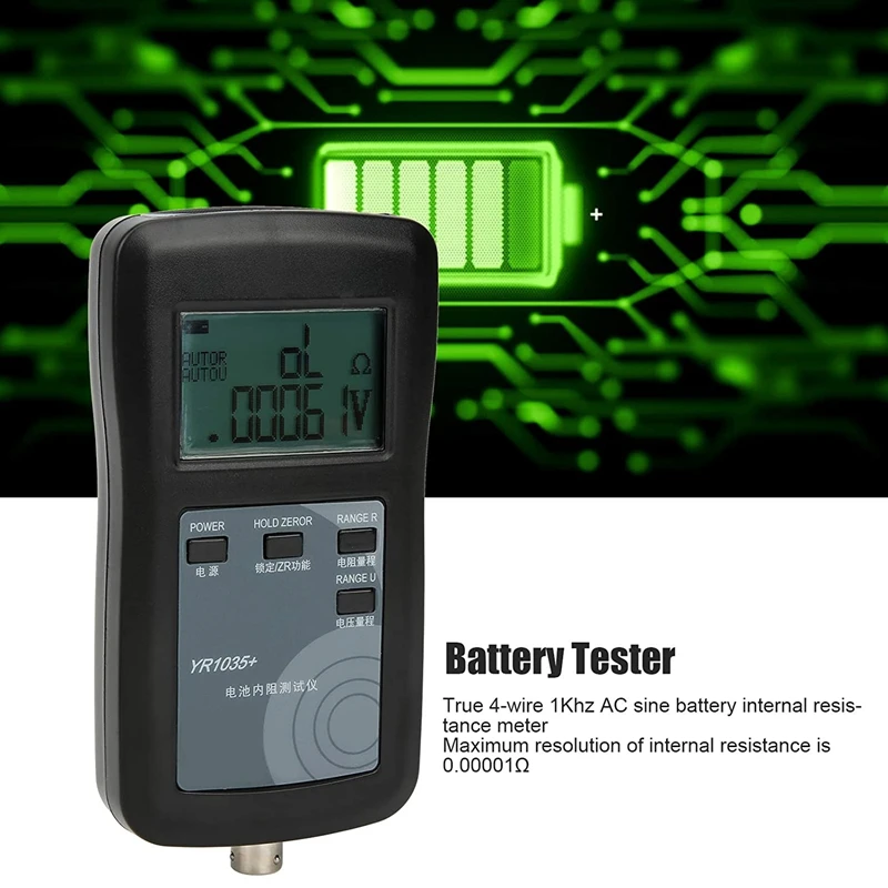 Hot sale YR1035 Internal Resistance Tester High Accuracy Lithium Battery Resistance Tester Kit Test Range 20mΩ-200Ω images - 6