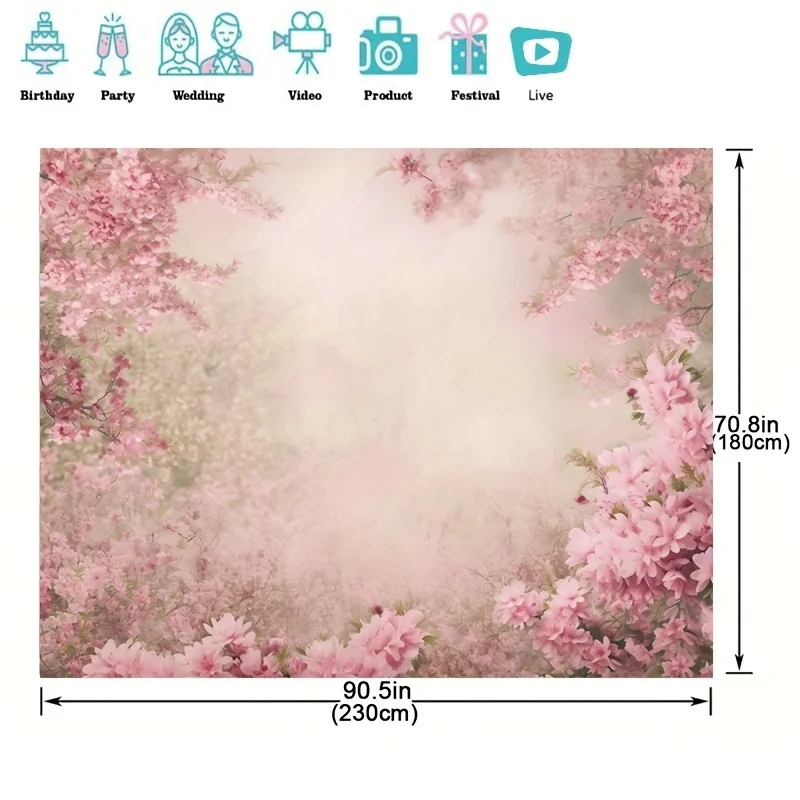 Фотофон для студийной фотосъемки с цветочным рисунком