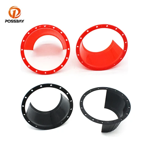 1 Pair 6.5 Inch Door Audio Speaker Ring Waterproof Cover Black Red Universal Protector Shell Car Accessories колонки в машину
