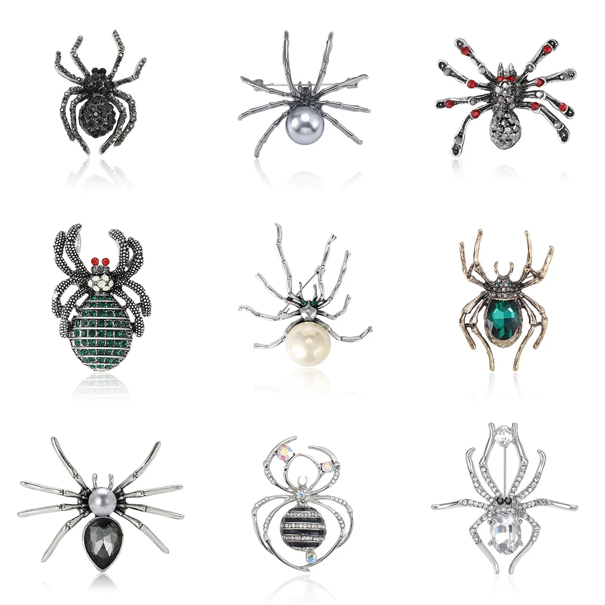 Брошь со стразами цвет в ассортименте