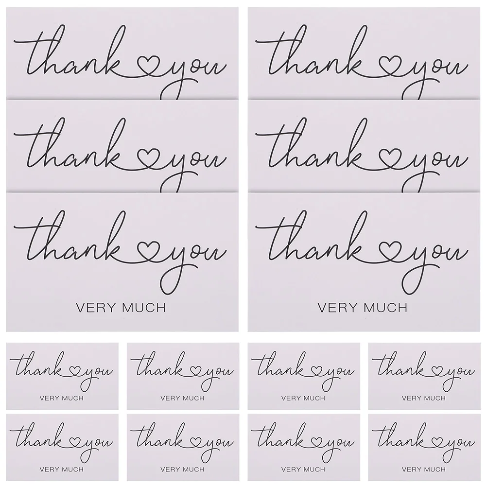 

100 Pcs Decor Thank You Card Purchase Cards Bulk Greeting Business Order Thanks