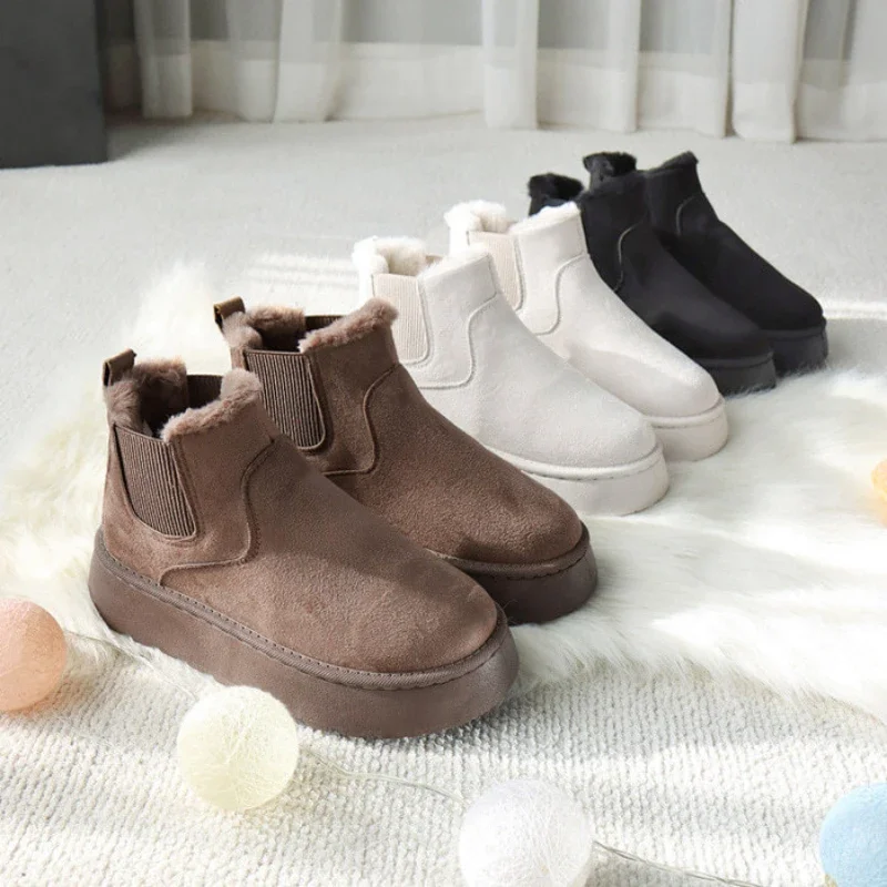 Зимняя женская повседневная обувь. Женская вулканизированная Теплая мягкая