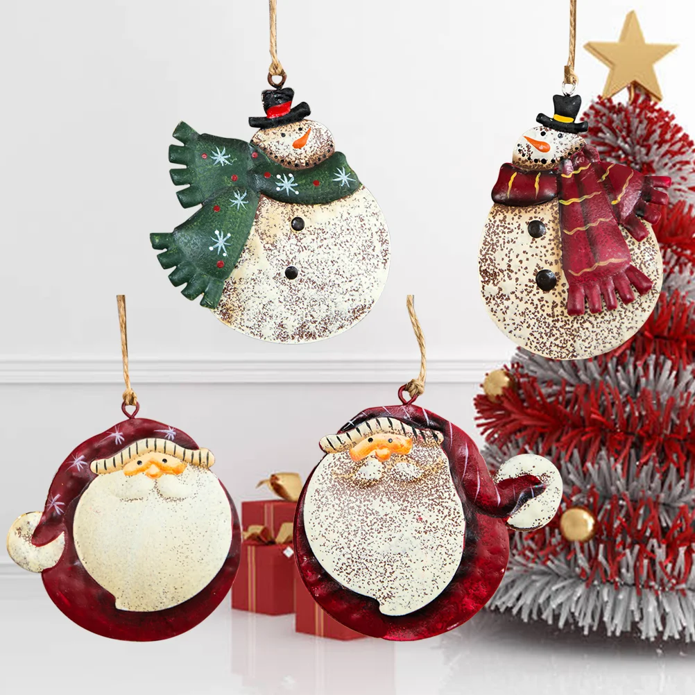 

4pcs Christmas Hanging Ornaments Door Christmas Tree Window Pendants for Home Party Cafe