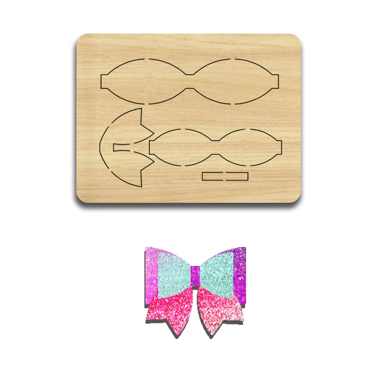 

BC04 Multilayer Bowknot Hairpin, Wood Cutting Die, Suitable For Most Machines