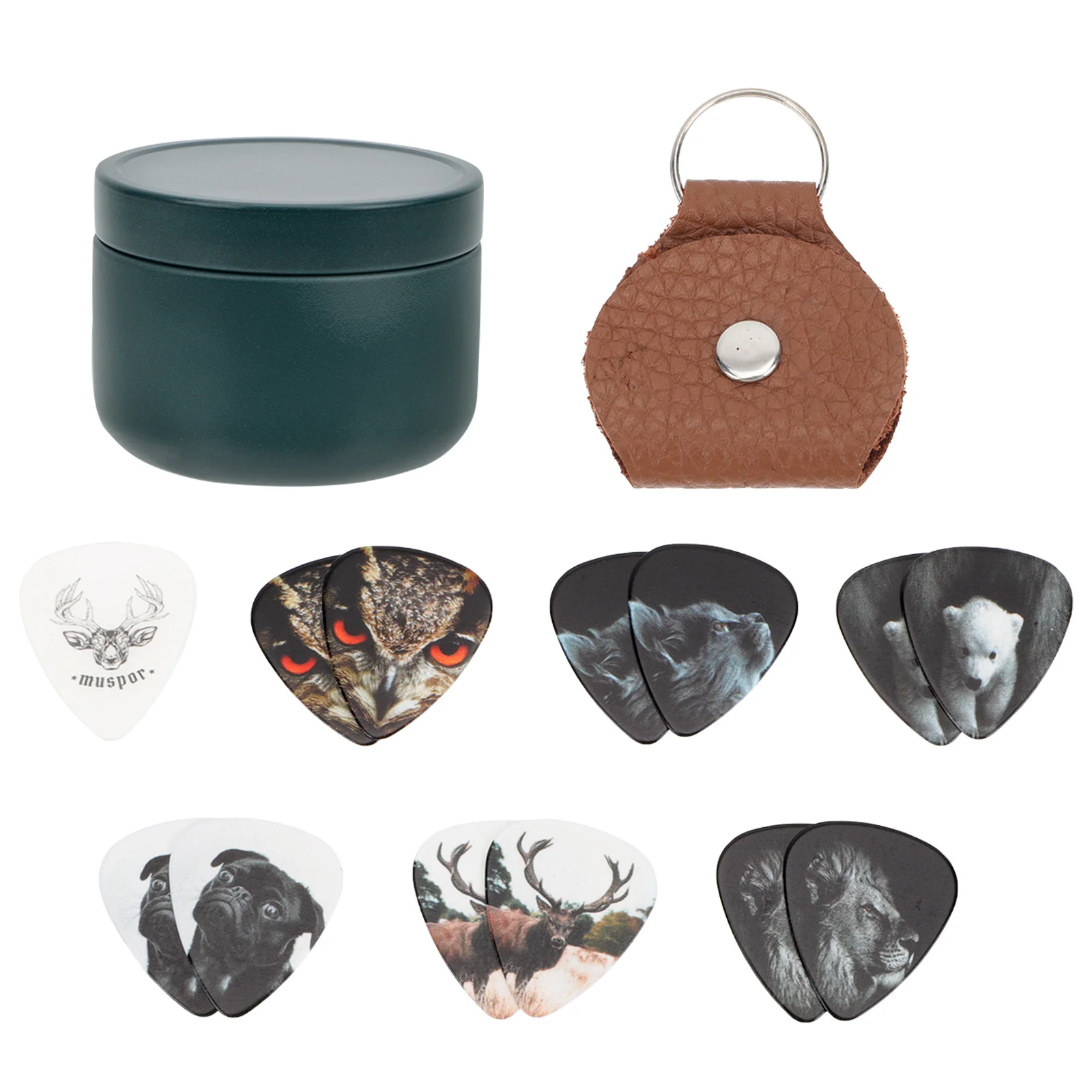 

1 Set Guitar Pick Sleeve Pick Storage Box Guitar Performance Tools Accessories