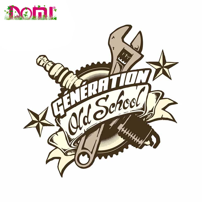 

DOMI 10 см для старой школы, ретро-стиль, автомобильные наклейки, аниме, виниловая наклейка, чехол, царапины, водостойкий ПВХ, гоночный шлем для ноутбука, багажник