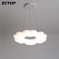 2022 modern led pendant lights for living room dining room kitchen shop office lighting white lustre dimmable home pendant lamps