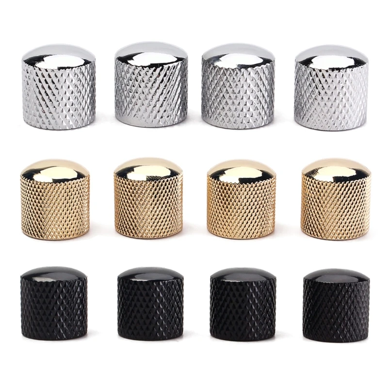 

4Pcs Electric Guitar Tops Hat Knobs Speed Volume Tone AMP Effect Pedal Control Knobs Guitar Effect Pedal Control Knobs