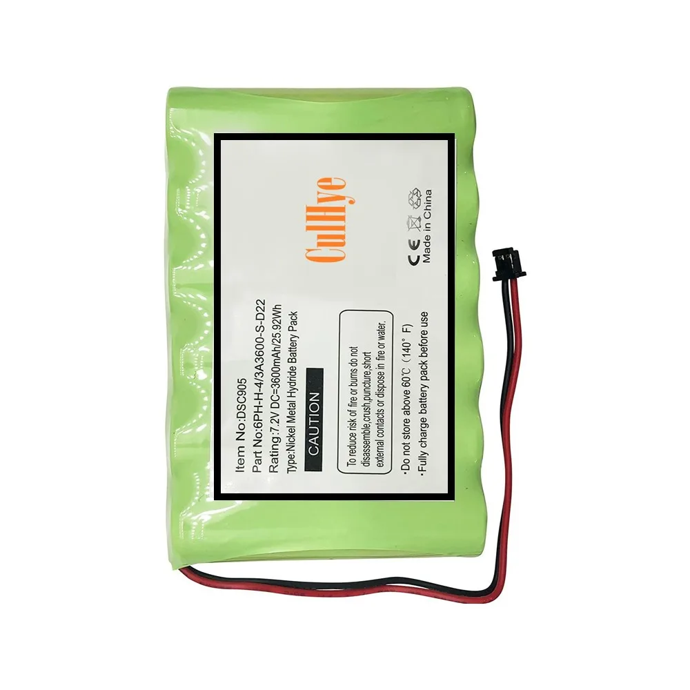 7.2V NIMH 3600mAh Replacement Battery for Alarm System DSC Impassa 9057 Wireless Control Panel, 6PH-H-4/3A3600-S-D22, 3600mAh