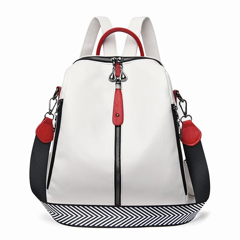 

Soft Leather Women Backpack High Qualtiy Durable Leather Backpack Fashion Large Capacity Female Travel Backpack