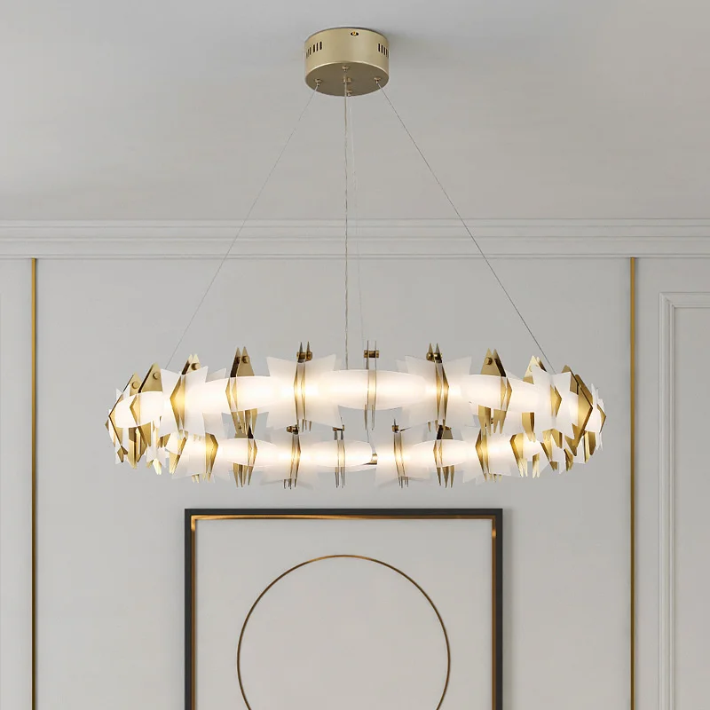 

Скандинавские Светодиодные хрустальные подвесные светильники