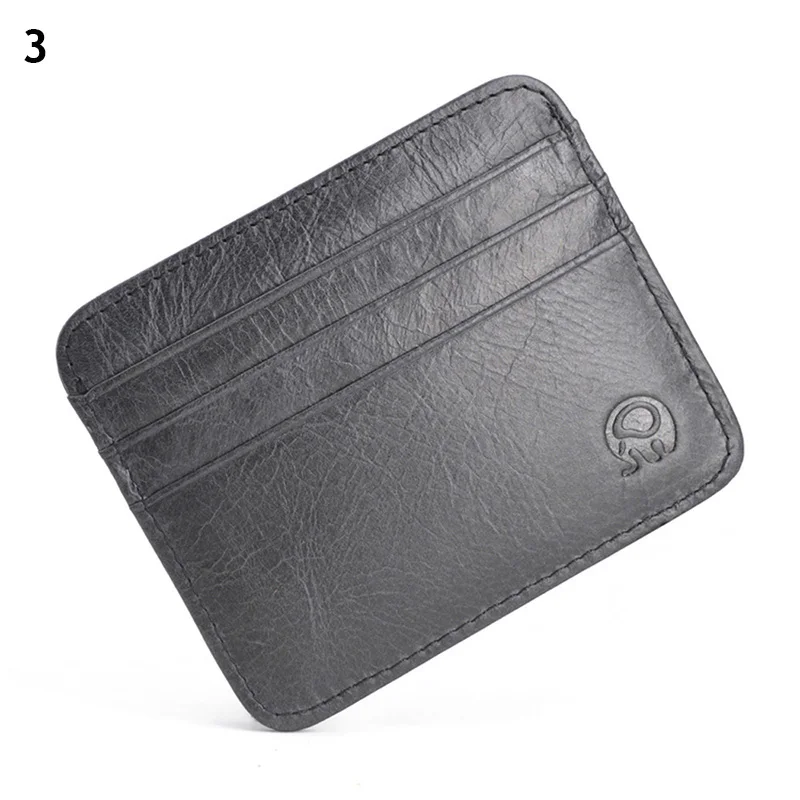 New Cowhide Leather Credit Card Case Mini ID Card Holder Small Purse For Man Slim Men's Wallet Cardholder
