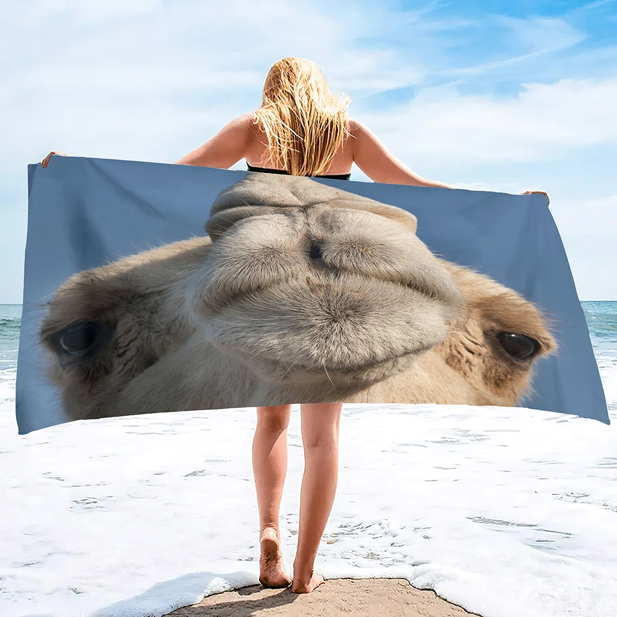 

Microfiber Camel Beach Towel Oversized,Large Beach Towel,Super Absorbent Sand Free Cool Bath Beach Towels for Bathroom Swim Spa