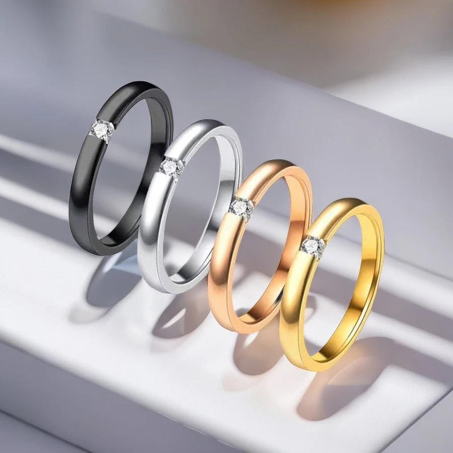 Женское кольцо из нержавеющей стали с изменяемым размером