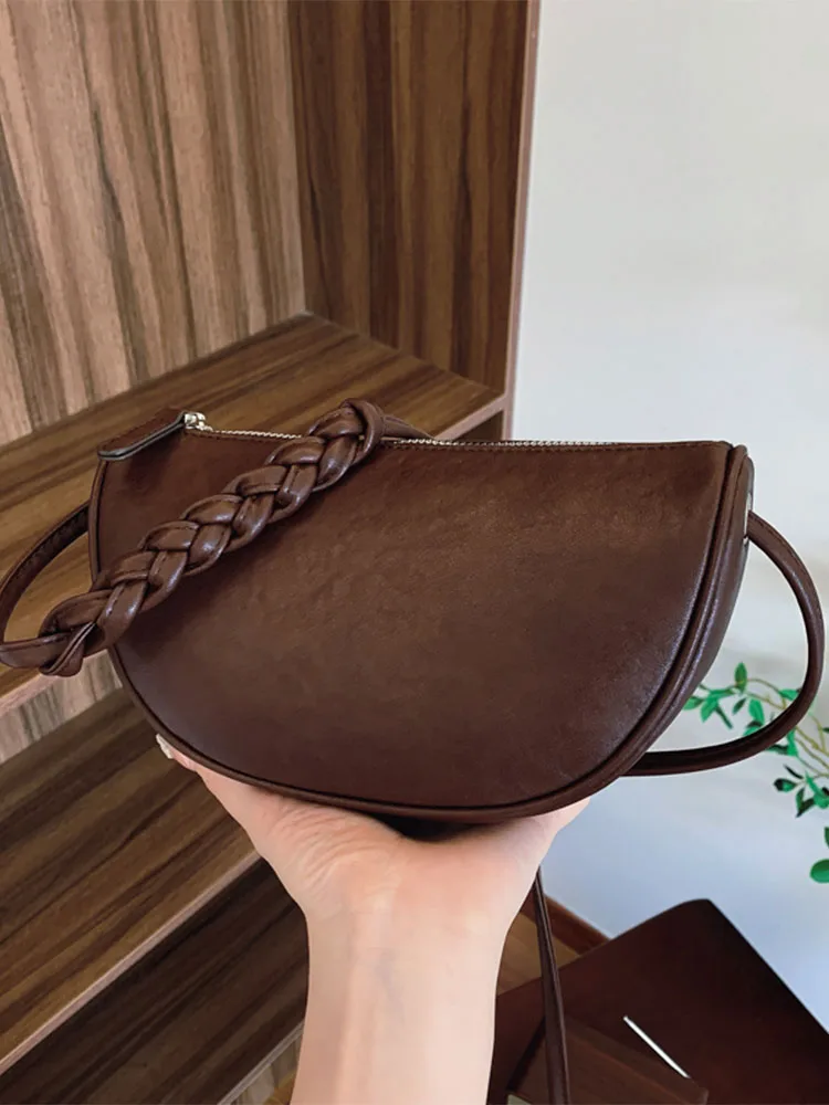 Lizzytsu однотонные винтажные седельные сумки из искусственной кожи для женщин