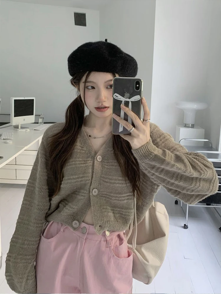 

Women's Sweaters Japanese Kawaii Ulzzang Retro Lazy Ins Loose Sweater Female Korean Harajuku Cute Clothing For Women
