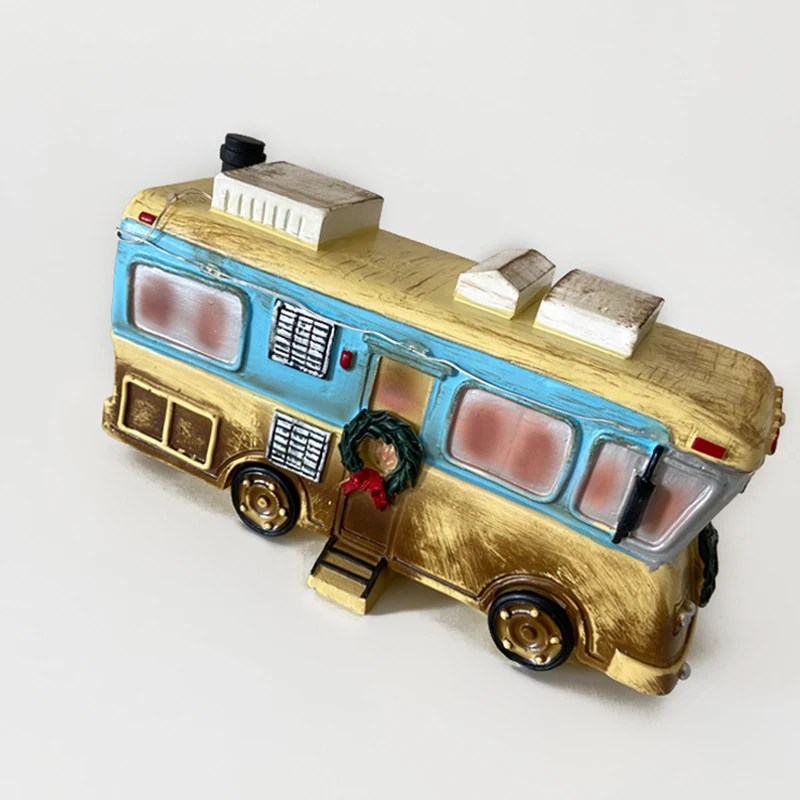 Яркое освещение здание Рождественский Санта-Клаус Автомобильный дом деревня