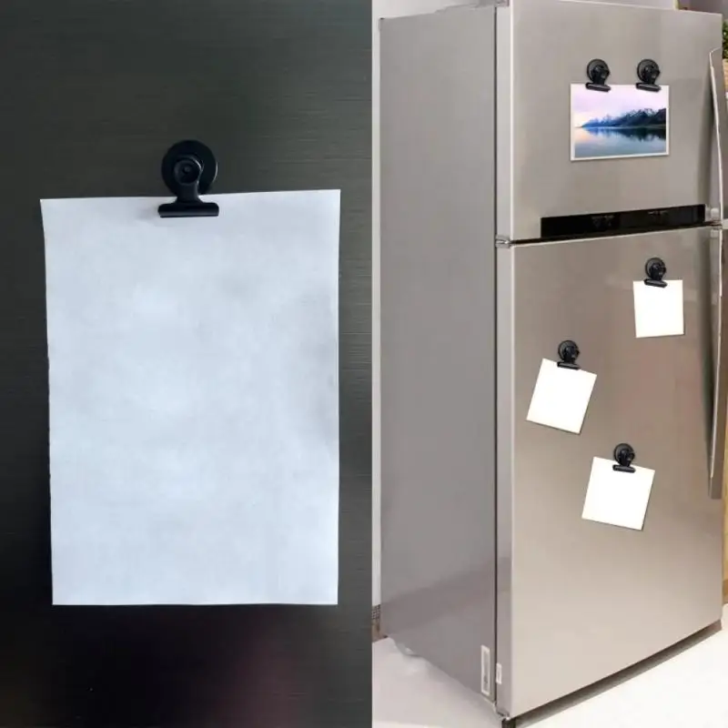 

Черный/серебристый зажим для бумаги, круглые металлические зажимы для крепления, магнитные зажимы, 1 шт., магнитные зажимы для холодильника, фотобумага, зажим для бумаги, 30 мм, Новинка