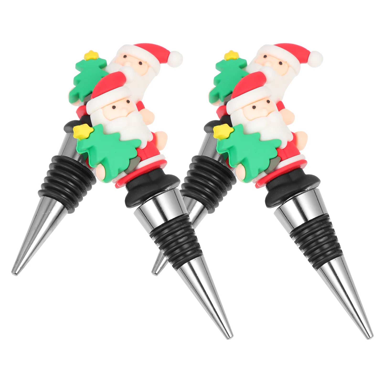 

Bottle Stopper Christmas Santa Stoppers Beverage Champagne Claus Sealer Plug Vacuum Preserver Savercork Holiday Decor Topper