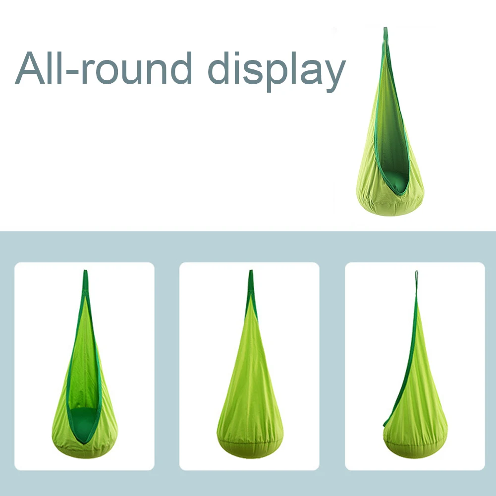 

Space Saving Outdoor Swing Pod Zipper Indoor Comfortable Roof Air Cushion Home Children Hammock Chair Hanging Seat Courtyard