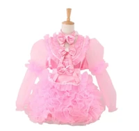hot selling custom long sleeved lockable maid sissy fluffy gothic dress role playing clothes can be customized