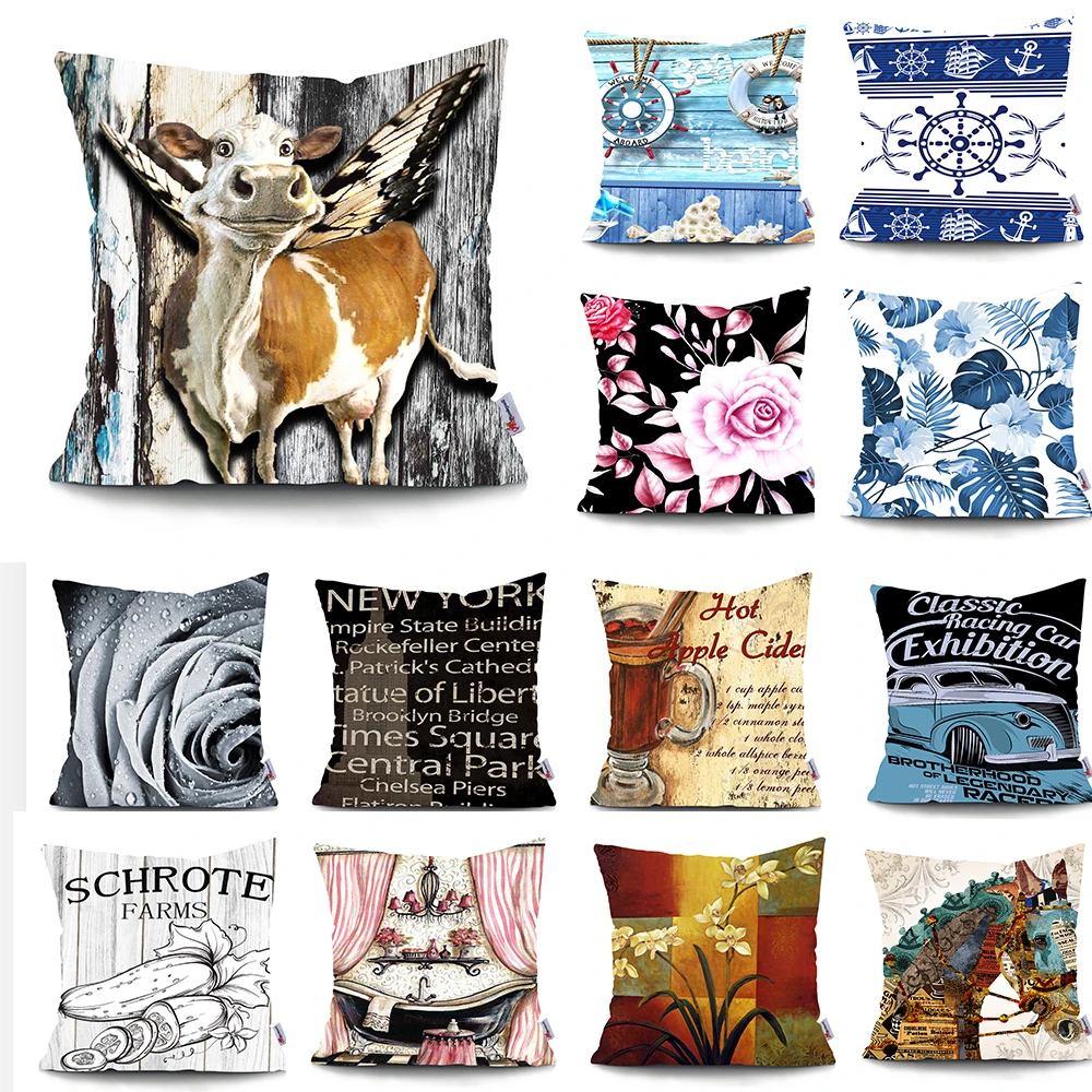 

Character cushion cover Super Soft Short Plush Cushion Covers Car Chair Sofa Home Decor Pillow Case Home Decoration Pillowcover