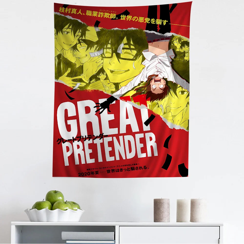 Настенный гобелен с рисунком из аниме сделай сам украшение для дома