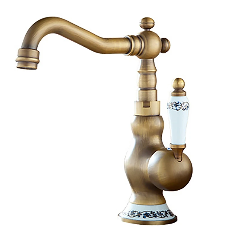 Promotion! Luxury Classical Antique Bathroom Sink Faucet 360 Degree Swivel Spout Basin Mixer Tap Kitchen |