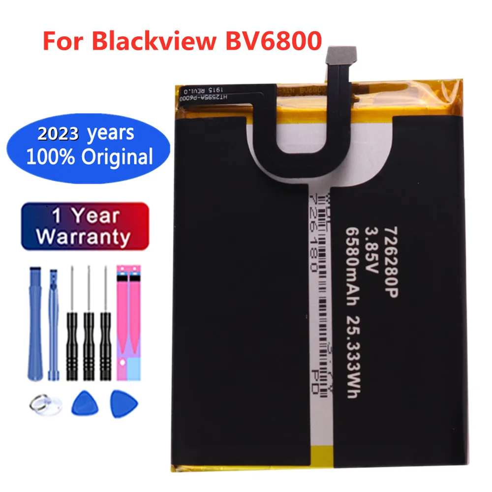 

New High Quality 100% Original Battery For Blackview BV6800 / BV6800 Pro IP68 6580mAh 726280P MT6750T Mobile Phone Batteries