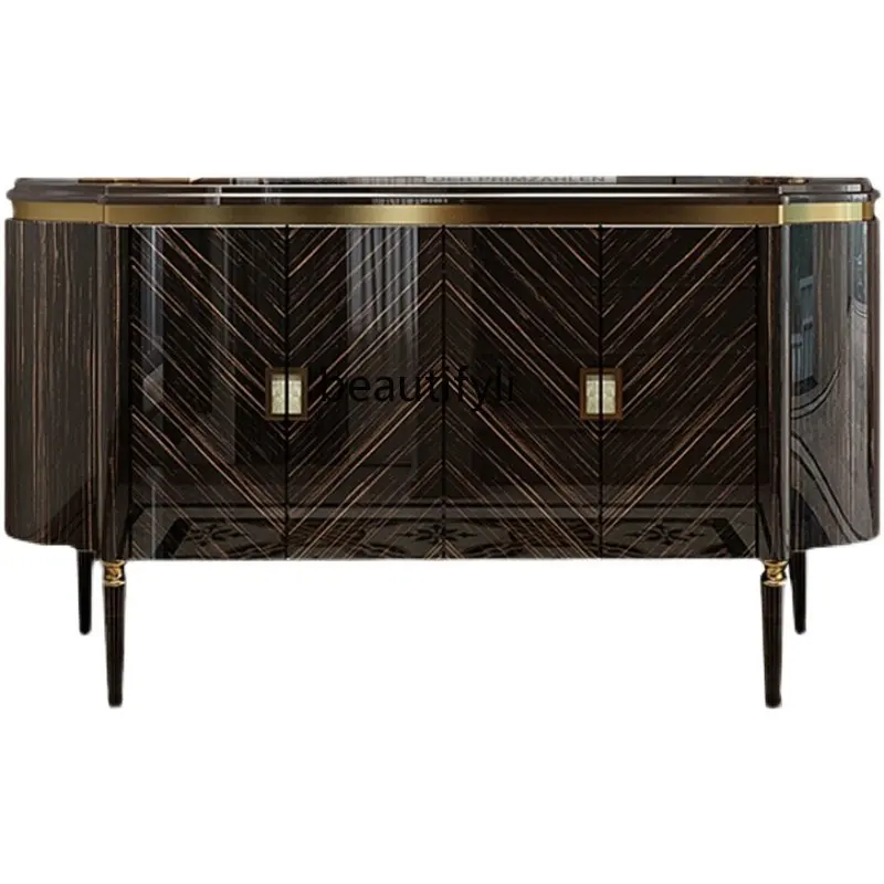 

yj Simple Post-Modern Entrance Cabinet Affordable Luxury Style Shoe Cabinet Integrated Solid Wood Partition Wall Italian Style