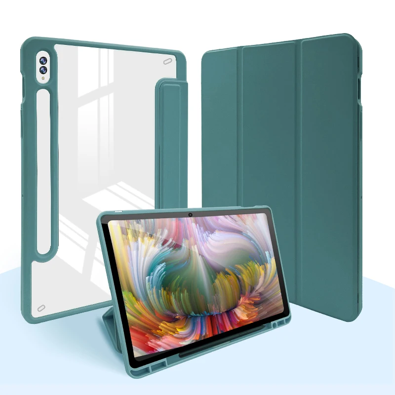 

Smart Case for Samsung Tab S8 Ultra Plus 14.6 inch Protective Magnetic Adsorption Leather Stand Cover for Galaxy Tab S8 S7 Plus