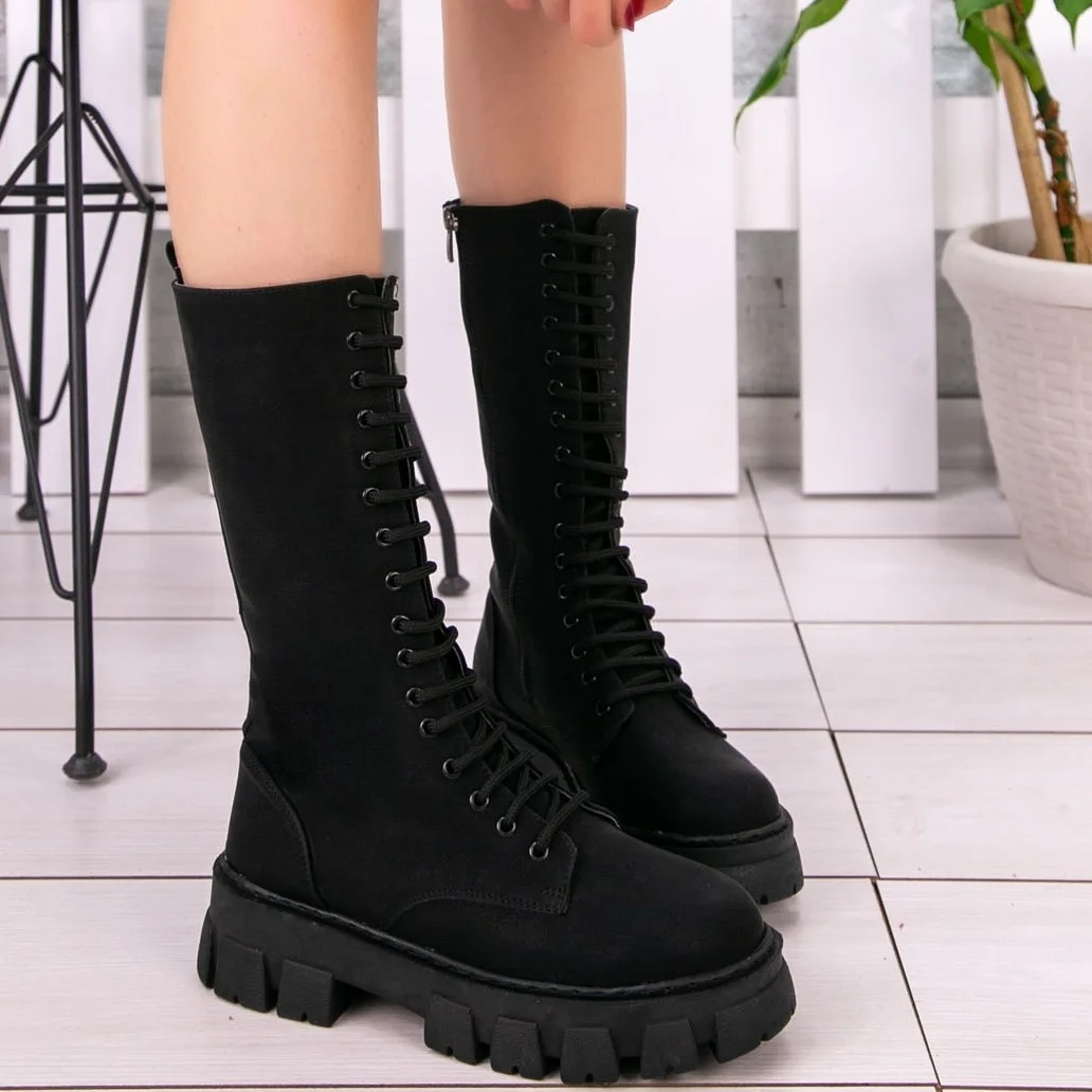 

Tonar Samx Black Nubuck Women 'S Postal Boots Cool Comfortable Style New Season New Creation Autumn Winter