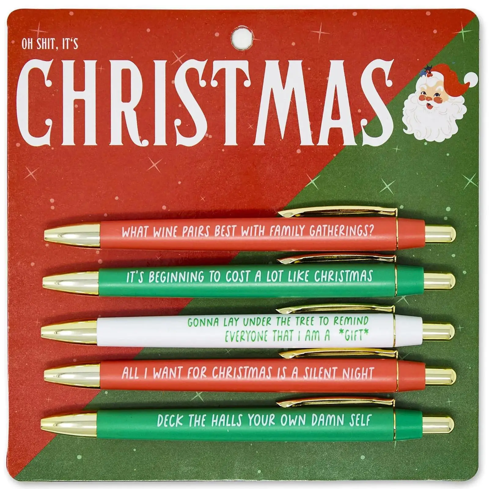 

5pcs Christmas Pen Set Kawaii Snowmen Xmas Tree Santa Claus Gift 0.5mm Black Writing Pens School Office Stationery