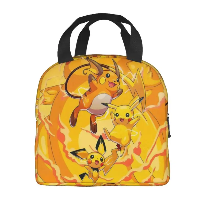 Фото Портативная термосумка для обедов с принтом P-Pikachu Kawaii: милый дизайн, изоляция, для офиса, пикника, путешествий №2