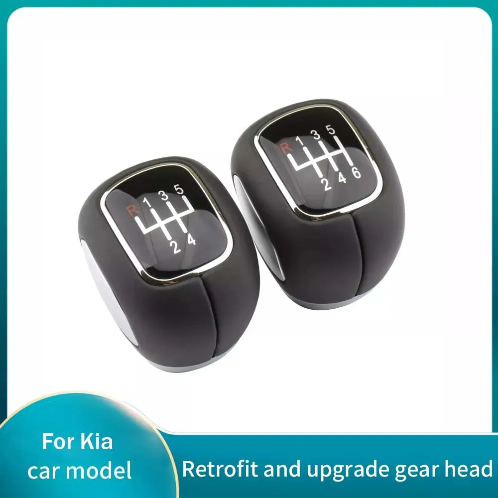 

For Kia Freddy Sauer Ruiou Car Manual Gear 5 6 Speed Shifter Knob Handles Gearbox Gear Shift Knob Genuine Leather ABS Plating