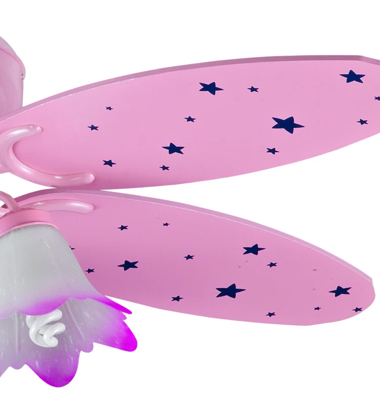 Креативный дизайн розовый потолочный вентилятор с искусственной кожей