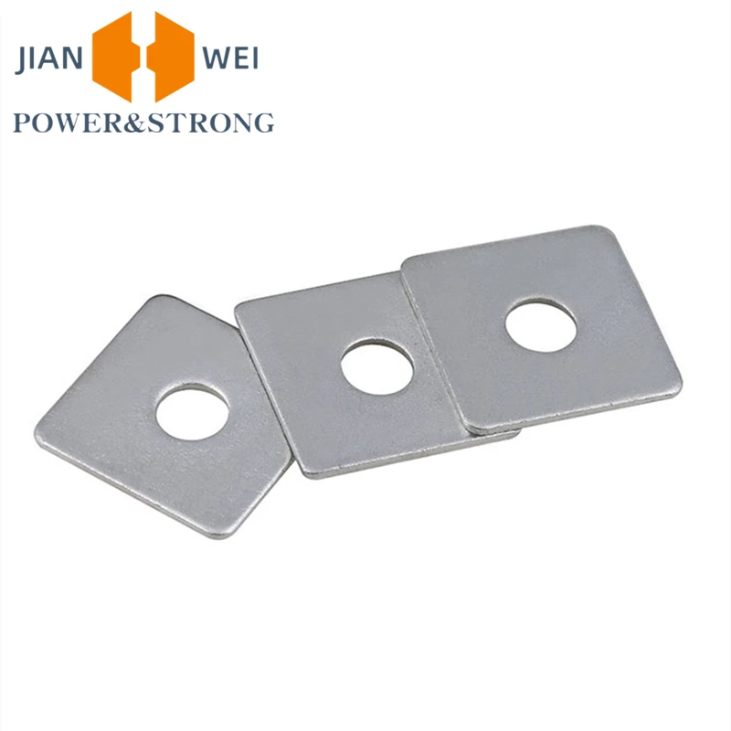 

5pcs M8 M10 M12 M14 M16 Carbon Steel Galvanized Square Washers Metal Thicken Flat Gasket Screw Flat Washer Square Flat Spacers