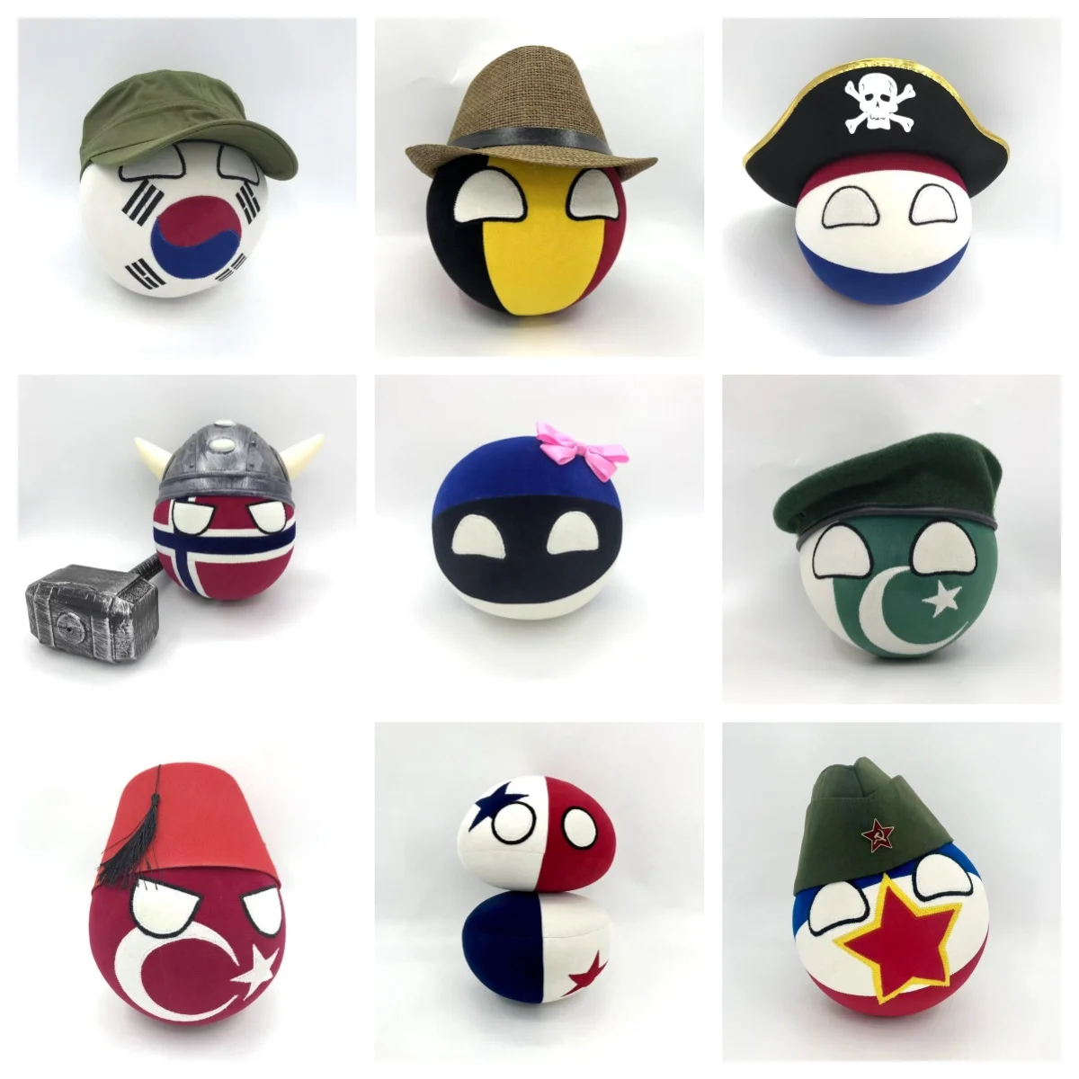 Фото 20 см Polandball Плюшевые Норвегия Бельгия Южная Корея Югославия Türkiye Панама Эстония Countryballs Плюшевые игрушки ручной работы для подарка №1