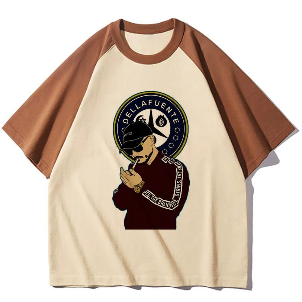 Dellafuente рубашка графика для подростков винтажная Классическая футболка в стиле
