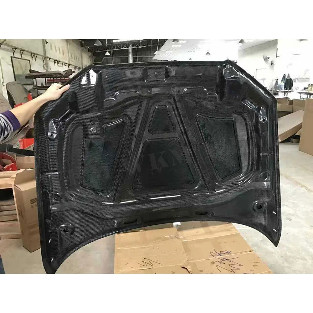 Фото Передний капот двигателя из углеродного волокна для Audi A3 S3 2013 2014 2015 2016 2017 2018, автомобильный капот, черный FRP №3