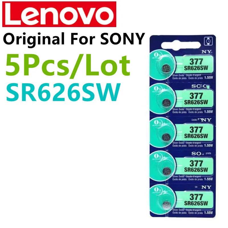 

Original For SONY AG4 377 Button Batteries SR626SW SR626 Cell Coin Alkaline Battery 177 376 626A LR66 LR626 For Watch Toys Clock