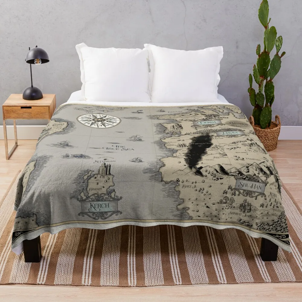 

Colorized Grishaverse Map (High Res) Throw Blanket Microfiber Blanket