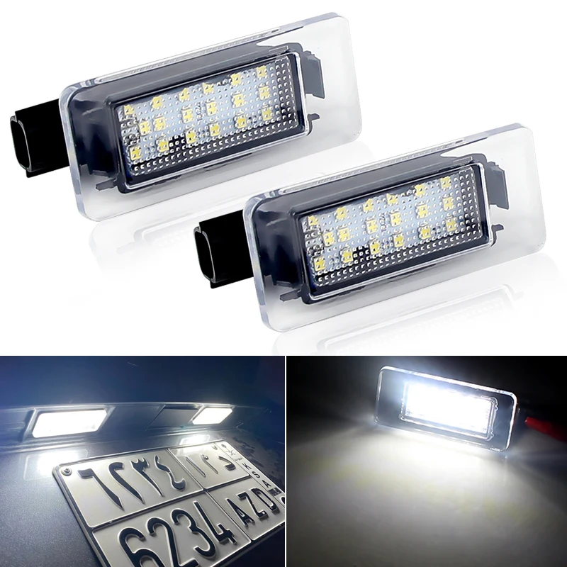 

2Pcs LED License Number Plate Tag Light Lamp For Nissan Serena C27 Altima Suzuki Landy Dacia Duster 2017 2018 2019 2020 2021