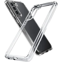 clear acrylic case for samsung galaxy s21 s20 s22 ultra s10plus s20s21fe note 20 10 luxury shockproof soft frame hard cover